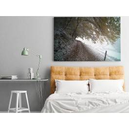 Zimowy spacer - fotoobraz na płótnie - 120x80 cm