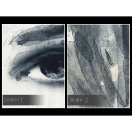 Dusza z antracytu - nowoczesny obraz na płótnie - 120x80 cm