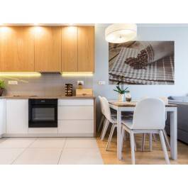 Kawa na ławę - fotoobraz do kuchni - 120x80 cm