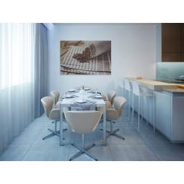 Kawa na ławę - fotoobraz do kuchni - 120x80 cm