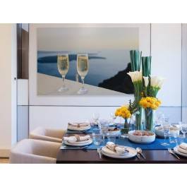 Szampański nastrój - fotoobraz do kuchni - 120x80 cm