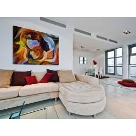 Głos serca, głos rozsądku - nowoczesny obraz na płótnie - 120x80 cm