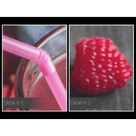 Malinowe smoothie - fotoobraz do kuchni - 120x80 cm