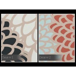 Złociste chryzantemy - nowoczesny obraz do sypialni - 120x80 cm