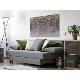 Deszcz kwiatów - nowoczesny obraz na płótnie - 120x80 cm Deszcz kwiatów - nowoczesny obraz na płótnie - 120x80 cm