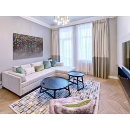 Deszcz kwiatów - nowoczesny obraz na płótnie - 120x80 cm Deszcz kwiatów - nowoczesny obraz na płótnie - 120x80 cm