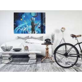 Wirtualna rzeczywistość - nowoczesny obraz na płótnie - 120x80 cm Wirtualna rzeczywistość - nowoczesny obraz na płótnie - 120x80 cm