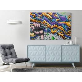 Rock the microphone! - zdjęcie na płótnie - 120x80 cm