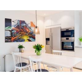 Starcie gigantów - nowoczesny obraz na płótnie - 120x80 cm Starcie gigantów - nowoczesny obraz na płótnie - 120x80 cm