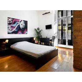 Nocne graffiti - zdjęcie na płótnie - 120x80 cm