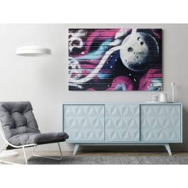 Nocne graffiti - zdjęcie na płótnie - 120x80 cm