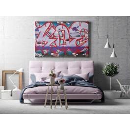 Werbalizacja myśli - fotoobraz do sypialni - 120x80 cm