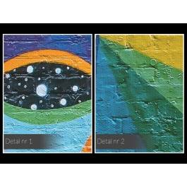 Tęczowy miś - fotoobraz na płótnie - 120x80 cm