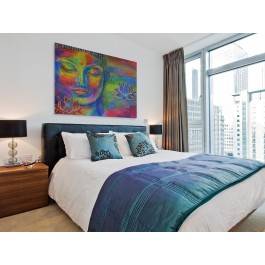 Medytujący Budda - nowoczesny obraz na płótnie - 120x80 cm