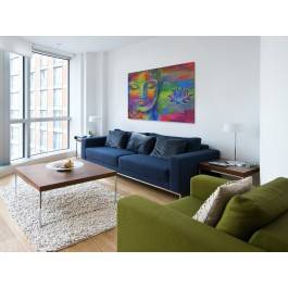 Medytujący Budda - nowoczesny obraz na płótnie - 120x80 cm