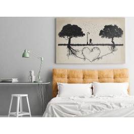 Korzenie miłości - nowoczesny obraz na płótnie - 120x80 cm