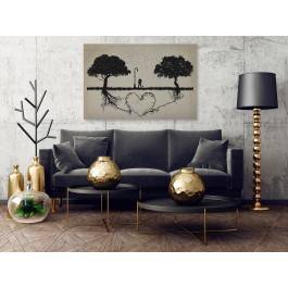 Korzenie miłości - nowoczesny obraz na płótnie - 120x80 cm