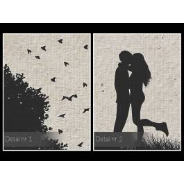 Korzenie miłości - nowoczesny obraz na płótnie - 120x80 cm