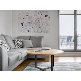 Ulicówka - nowoczesny obraz na płótnie - 120x80 cm