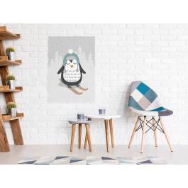 Pingwin Cezary - nowoczesny obraz na płótnie