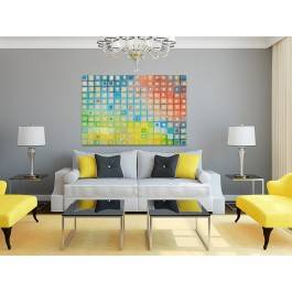 Patrząc pod słońce - nowoczesny obraz na płótnie - 120x80 cm