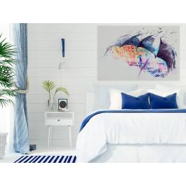 Pogoda na miłość - nowoczesny obraz na płótnie - 120x80 cm