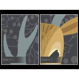 Renifer Daniel - nowoczesny obraz na płótnie - 50x70 cm