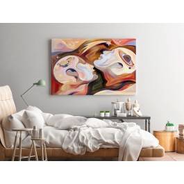 Uniwersum refleksji - nowoczesny obraz na płótnie - 120x80 cm