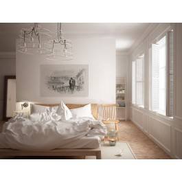 Most miłości - nowoczesny obraz na płótnie - 120x80 cm