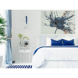 Żarliwość błękitu - nowoczesny obraz na płótnie - 120x80 cm