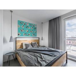 Kurka wodna - nowoczesny obraz na płótnie - 120x80 cm