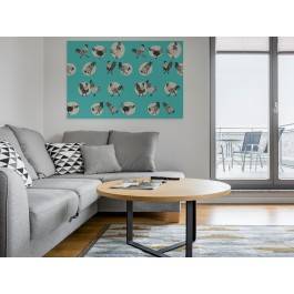 Kurka wodna - nowoczesny obraz na płótnie - 120x80 cm