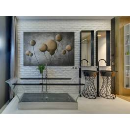 Mosiężny balonik - nowoczesny obraz na płótnie - 120x80 cm