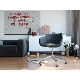 Banksy - If graffiti changed anything - nowoczesny obraz na płótnie - 120x80 cm