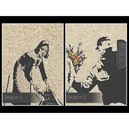 Banksy - Street art - nowoczesny obraz na płótnie - 120x80 cm Banksy - Street art - nowoczesny obraz na płótnie - 120x80 cm
