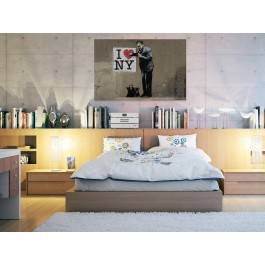 Banksy - I love NY - nowoczesny obraz na płótnie - 120x80 cm