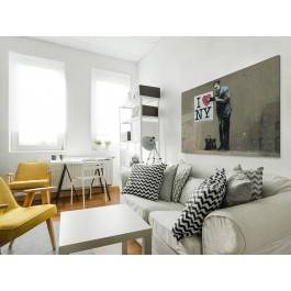 Banksy - I love NY - nowoczesny obraz na płótnie - 120x80 cm