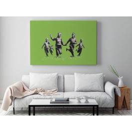 Banksy - Happy SWAT team - nowoczesny obraz na płótnie - 120x80 cm Banksy - Happy SWAT team - nowoczesny obraz na płótnie - 120x80 cm