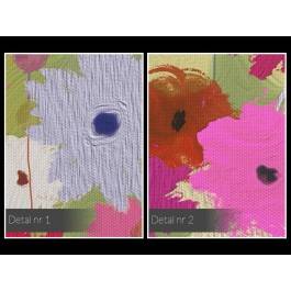 Kwietne patio - nowoczesny obraz na płótnie - 120x80 cm