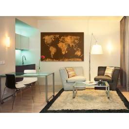 Mapa świata - nowoczesny obraz na płótnie - 120x80 cm