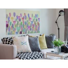 Lawendowa weranda - nowoczesny obraz na płótnie - 120x80 cm