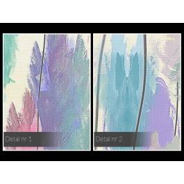 Lawendowa weranda - nowoczesny obraz na płótnie - 120x80 cm