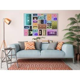 Kolorowe lata dziewięćdziesiąte - nowoczesny obraz na płótnie - 120x80 cm