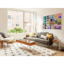 Kolorowe lata dziewięćdziesiąte - nowoczesny obraz na płótnie - 120x80 cm