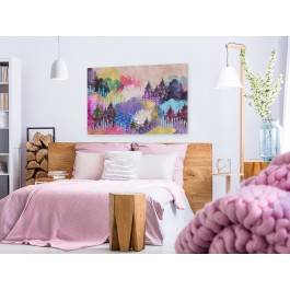 Dolina tęczy - nowoczesny obraz na płótnie - 120x80 cm